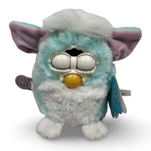 Vintage 1999 Tiger Electronics Furby Baby Mint Green Gen 1 For Parts or Repair